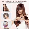thumbnail image 4 of 3/10 Inch Pencil Flat Iron Small Flat Irons for Short Hair Beard and Pixie Cut Mini Ceramic Tourmalin Hair Straightener, 4 of 5