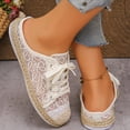 thumbnail image 5 of Willtoo Wedding Shoes Bridal Sneakers Flats Bride Tennis Shoes Flowers Lace Sneakers, 5 of 5