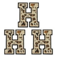 thumbnail image 1 of Parche de letras H de Uxcell, parches de leopardo, parche de letras H de 6CM/2.36" con proceso de adhesivo termofusible para reparación de ropa, 3 piezas, 1 of 7