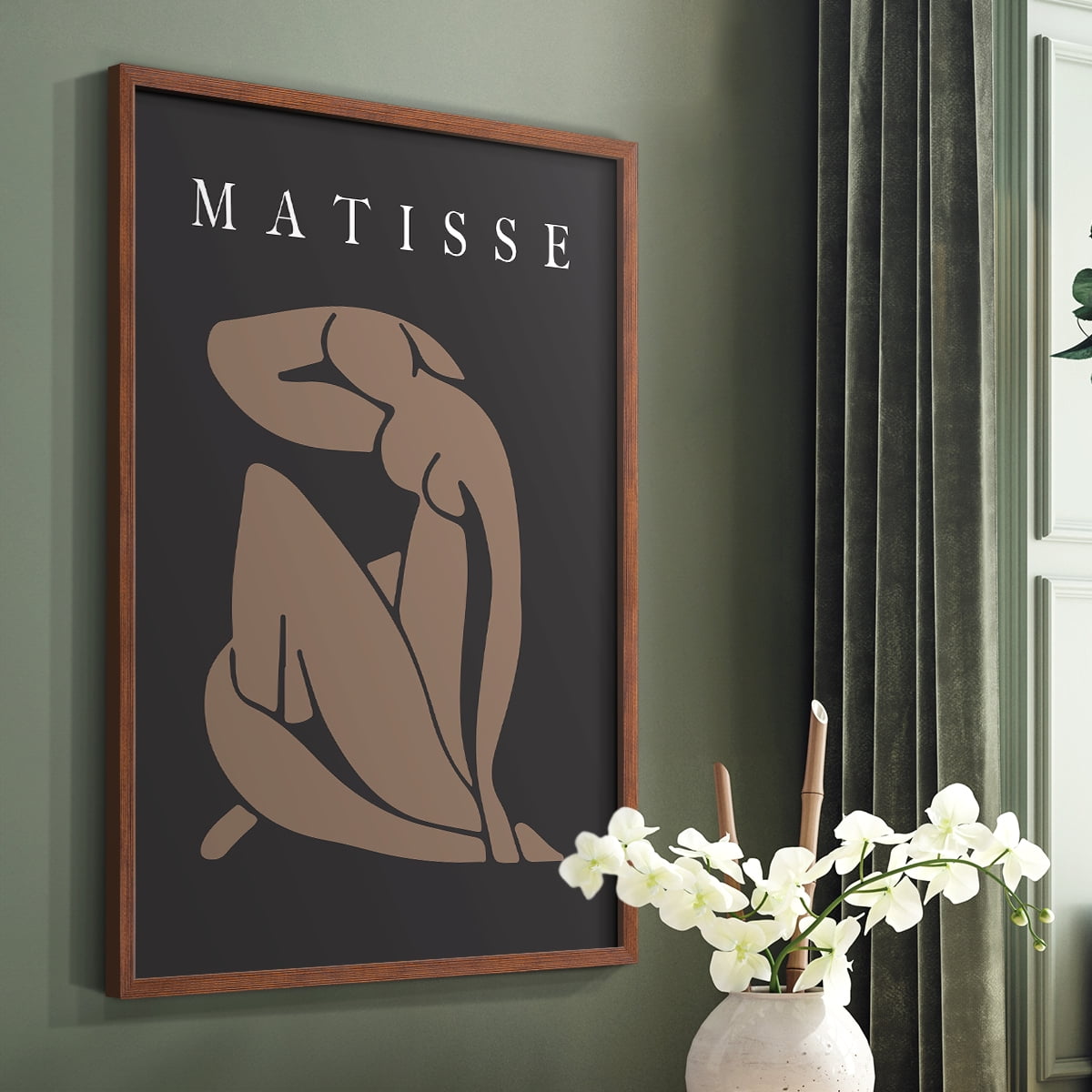Matisse CCCLXXVII in Brown Solid Wood 8 x 10 Framed Print