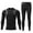 Black, variant on Aofany Men's Sports Running Set Shirt and Pants Skin-Tight Long Sleeves Quick Dry Fitness Tracksuit Gym Biker Yoga Suits