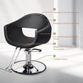 thumbnail image 3 of UBesGoo Barber Chair, Heavy Duty Hydraulic Salon Styling Chair, 360° Swivel with Footrest, Black, 3 of 8