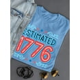 thumbnail image 3 of Estimated 1776 Cartoon Banner T-Shirt Women -Image by Shutterstock, Female Medium, 3 of 4