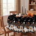 thumbnail image 6 of Sm:)e Ghost Bat Halloween Tablecloth 60 Inch, Wrinkle-Resistant & Machine Washable Table Cover for Dining Decor, Round, 6 of 7