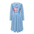 thumbnail image 4 of DISNIMO Axolotl Long Sleeve Dress Kids Girls for Church 13-14 Years Old Girls Blue Dress Fall Girls Dresses Midi Length Girls Fall Dress with Collar for Girls Elegant Dresses Kids Polyester Dress, 4 of 7