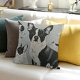 thumbnail image 3 of BANET Boston Terrier Pillowcase Dog Square Pillow Case Home Decorative Sofa Bedroom Livingroom 20x20in, 3 of 5