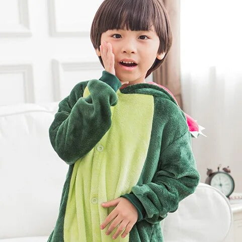 Kigurumi-Pijama de dibujos animados para niños, disfraz de carnaval, ropa de casa, Tigre, unicornio, dinosaurio, jirafa, vaca