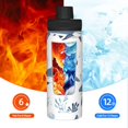 thumbnail image 6 of 18oz Sports Insulated Kettle Double Wall Vacuum Insulated Water Bottle With Leak Proof Flip Lid For Gym Outdoor Commuting Camping Shark-1, 6 of 9