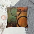 thumbnail image 2 of JEUXUS Vinatge Geometry Throw Pillow Covers  Soft Abstract Art Cushion Covers for for Couch Sofa Retro Square Geometric Circles Red Brown Decorative Pillowcases Outdoor Pillows Covers, 2 of 5