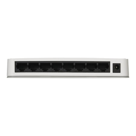 NETGEAR - 8-Port 10/100/1000 Mbps Gigabit Unmanaged Switch - White