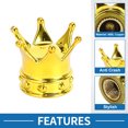 thumbnail image 4 of Tire Valve Stem Caps 12.8MM Car Wheel Valve Cap Gold Tone Crown Style for Car Bike Motorcycle Truck 4pcs, 4 of 7