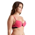 thumbnail image 2 of Curve Muse Women's Plus Size Add 1 and a half Cup Push Up Underwire Bras -2PK-Pink Print,Coral-38DD, 2 of 6