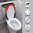 thumbnail image 3 of HELLHERO Stylish for Modern Bathrooms Stretch Bathroom Seat Covers Fits All Toilet Shapes Soft Stretchy Fabric, Christmas Music Note Pattern, 3 of 5