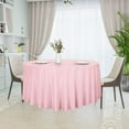 thumbnail image 3 of LAICAIW Round Tablecloth-108 Inch-Water Resistant Spill Proof Washable Polyester Table Cloth Decorative Fabric Table Cover for Dining Table, Buffet Parties and Camping, Pink, 3 of 7