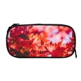 thumbnail image 5 of Uemuo Autumn Maple Leaves Printed Pencil Pen Case, Portable Pencil Pouch with Zipper, Compact Stationery Bag Makeup Bag, Pencil Bag for Home Office, 5 of 9