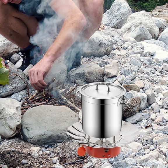 FUTUREORYY Camping Accessories Cooking Cooking Stove Camping Stainless Steel 1Set