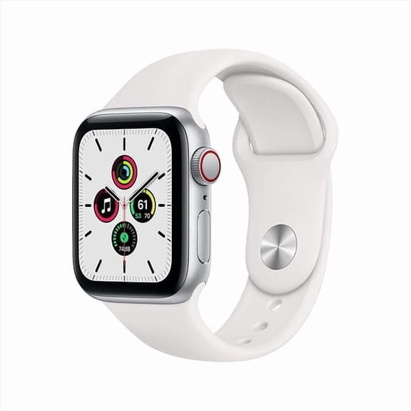 Apple, Apple Watch SE, Watch Series SE 40MM Aluminum Case GPS Cellular Smart Watch, Silver