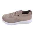 thumbnail image 6 of Orthopedic Walking Shoes for Women Woven Breathable Mesh Sneakers Lightweight Non Slip Arch Support Slip on Flat Shoes Khaki Size 7.5, 6 of 6