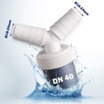 thumbnail image 5 of yaaqii Dishwasher Washing Machine Drain Adapter Double Connection Y 1 1/4 Inch 40 mm, 5 of 10