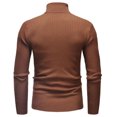 thumbnail image 3 of Honganda Chandail pour Hommes Col Roulé Monochrome Tricoté Respirant, 3 of 6