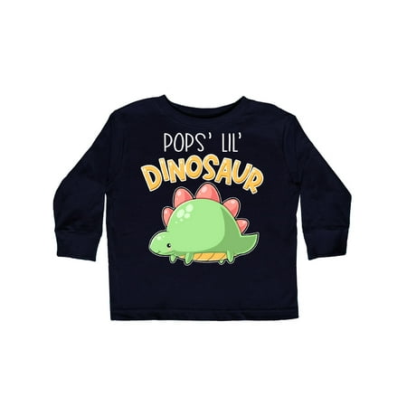 

Inktastic Pops Lil Dinosaur with Cute Stegosaurus Gift Toddler Boy or Toddler Girl Long Sleeve T-Shirt