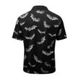 thumbnail image 4 of JULMCOMO Halloween Polo Shirts for Men Pumpkin Bat Castle Print Quick Dry Short Sleeve Casual Loose Golf Shirts Holiday Party Graphic Tees Red S, 4 of 6