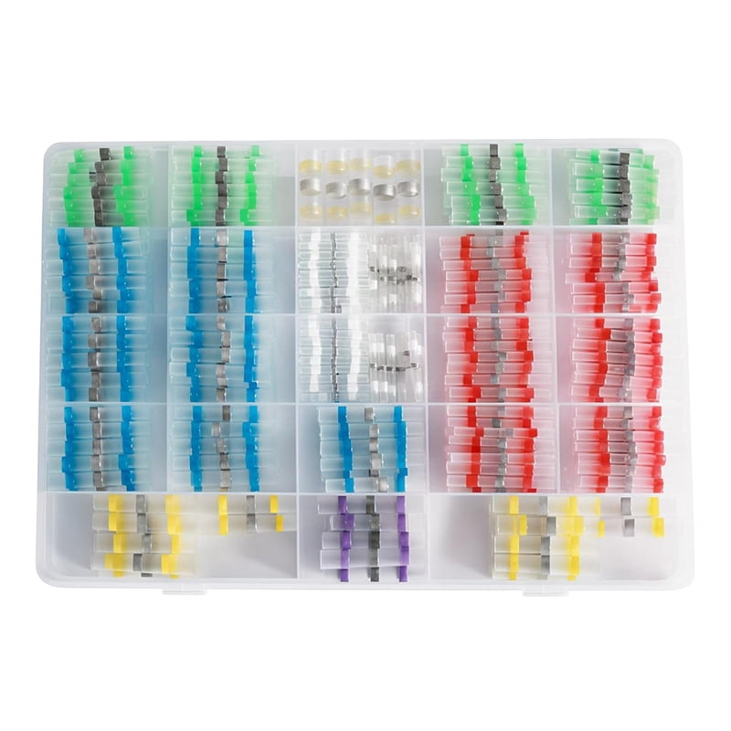 800pcs Solder Connectors with Heat Shrink Waterproof Electrical Docking Joints for Sealing Wire Connections Terminal