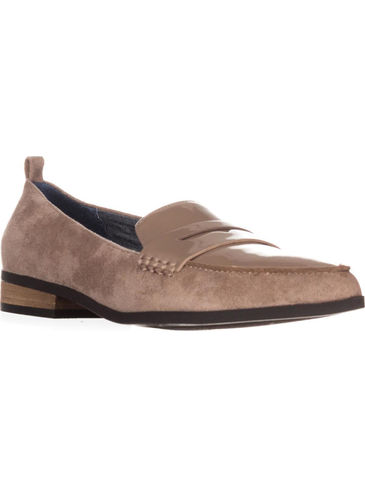 Womens Dr. Scholls Eclipse Flat Penny Loafers, Putty Suede
