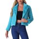 thumbnail image 1 of CHAQUETA CORTA DE PIEL SINTÉTICA SUELTA DE MODA INVERNAL PARA MUJERES CHIC EN AZUL PAVO REAL, 1 of 6