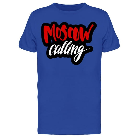 Lettering Moscow Calling T-Shirt Men -Image by Shutterstock, Male XX-Large