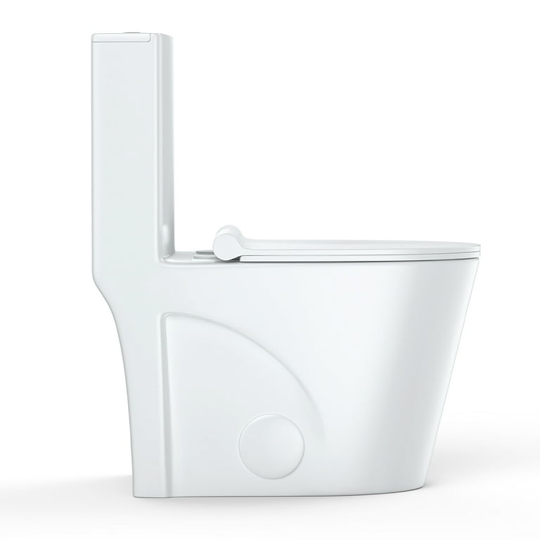 Dual Flush 1-piece 1.28/1.6 GPF Elongated One Piece Toilet with Soft Closing Seat Dual Flush 1-piece 1.28/1.6 GPF Elongated One Piece Toilet with Soft Closing Seat