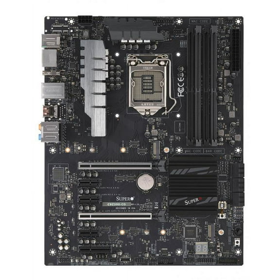 Supermicro C9Z390-CG Motherboard LGA 1151 - Intel Z390 DDR4 SATA 6GB/s M.2 DisplayPort HDMI 1G LAN Wi-Fi USB 3.1 RGB ATX - BULK PACKAGE