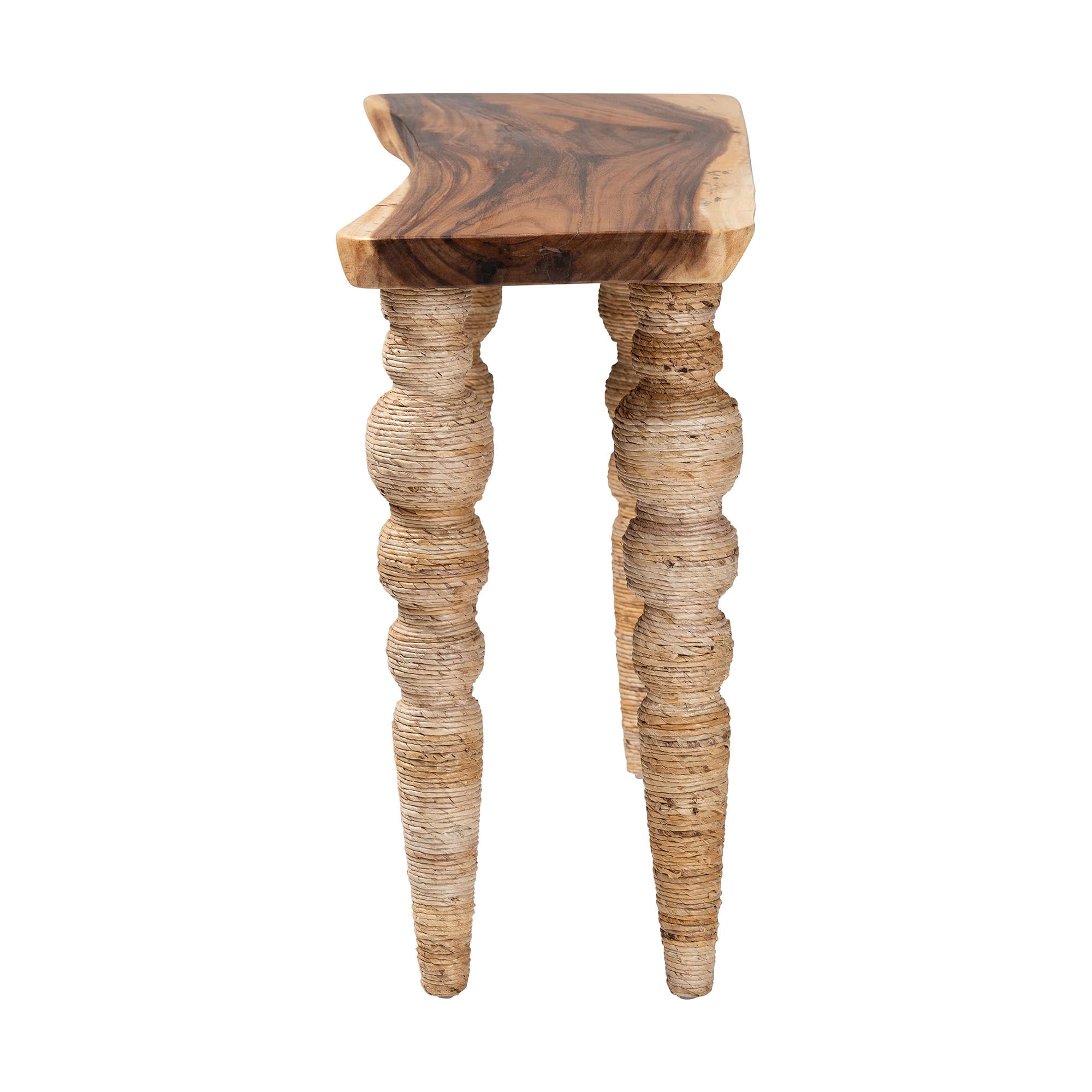 bali & pari Nasnan Boho Console Table, Natural Brown