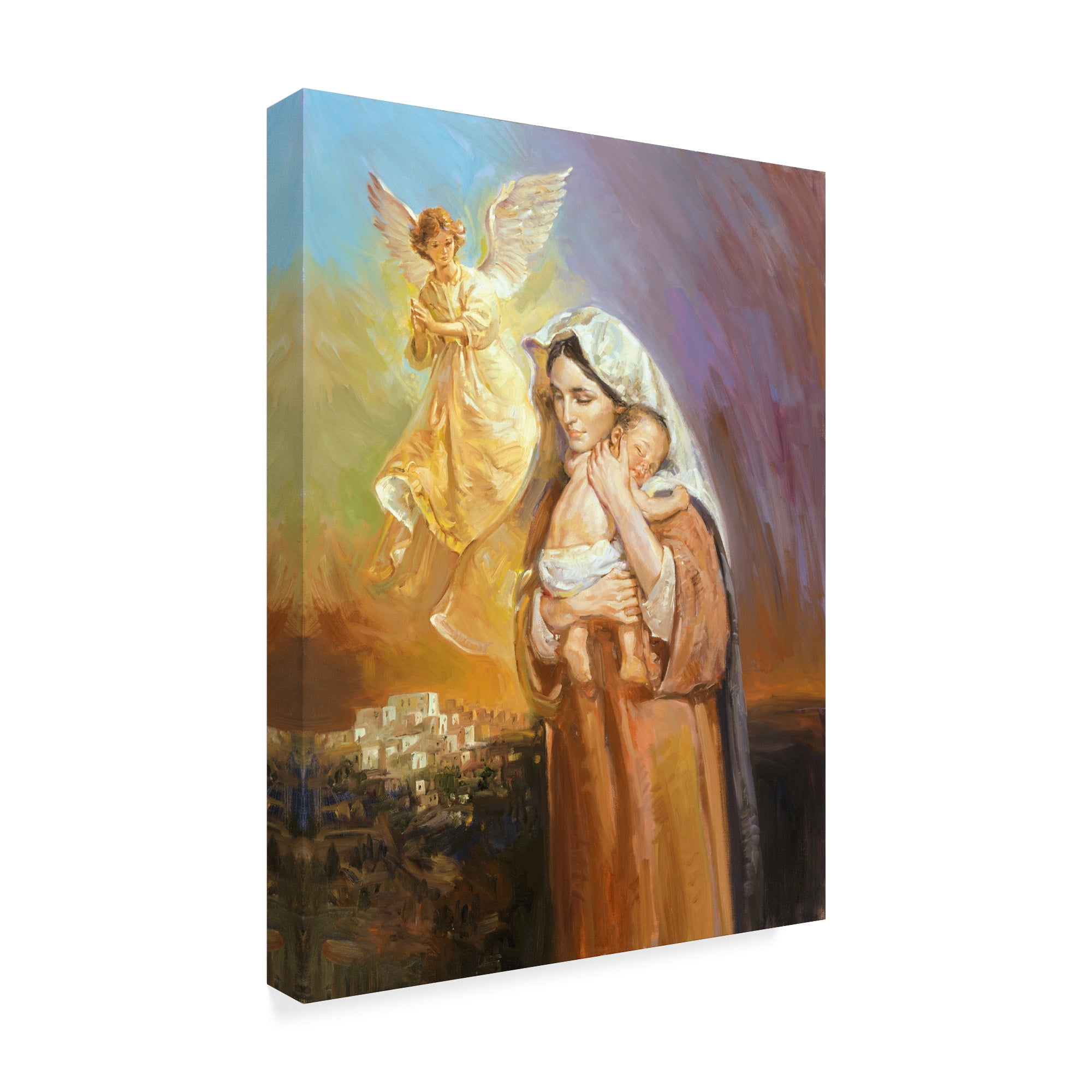 Trademark Fine Art 'Mary And Angel' Canvas Art by Hal Frenck