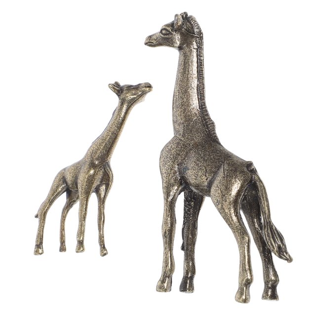 SWETRACE 2Ud Adorno De En Latón Dorado Figurines Artísticos Para Del Hogar