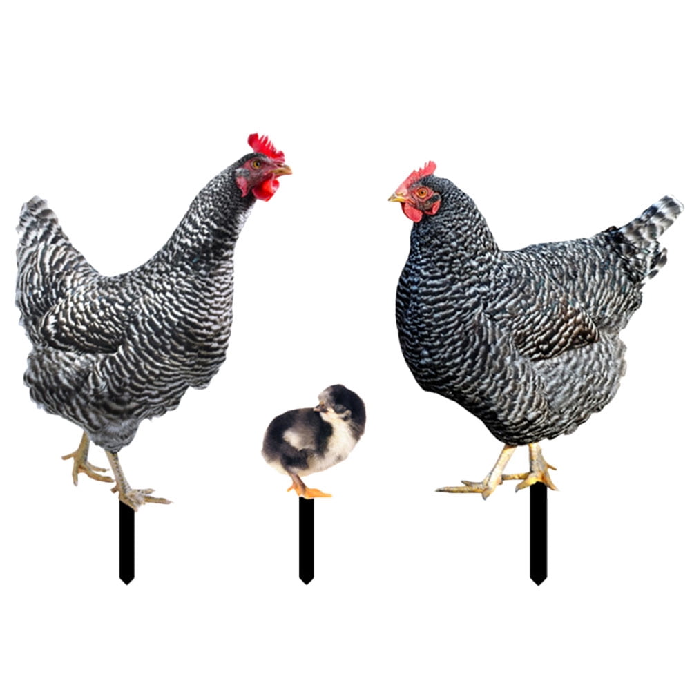 Decorazione Da Giardino A Forma Di Gallina Yardwe - In Acrilico, Per Esterni, Dimensioni 26x25.3 Cm