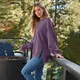 thumbnail image 4 of OBEEII Womens Fall Winter Sweatshirts Long Sleeve Crewneck Sweatshirts Trendy Lightweight Going Out Exercise Athletic Tee Shirts, 4 of 6