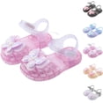 thumbnail image 7 of Virmaxy Glitter Butterfly Closed Toe Ankle Strap Jelly Sandals Summer Anti Slip Beach Shoes for Outdoor and Daily Wear, for 3-10.5 Years, 7 of 7