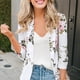 thumbnail image 2 of Trajes para mujeres Blazer Chaquetas Cárdigan de solapa de moda Estampado de manga larga Casual Top Suit Coat Odeerbi ODB-3, 2 of 7