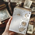 thumbnail image 5 of Star Sun and Moon Pattern Stencil Rays Lines Teardrop Pattern Cutting Stencil Reusable Stainless Steel Stencil for Painting Albums Scrapbooking 7.5x5.5inch, 5 of 7