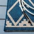 thumbnail image 5 of SAFAVIEH Courtyard Neville Geometric Trellis Indoor/Outdoor Area Rug, 6'7" x 9'6", Navy/Light Beige, 5 of 10