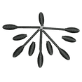 thumbnail image 1 of Ensemble d'Outils de Texture pour Projet Artistique, Kit de Rouleaux Ovales 5 Pcs, Bâtons de Modèle pour Bricolage 10 Pcs, 10 Pcs x Rouleau pour Argile, 1 of 5