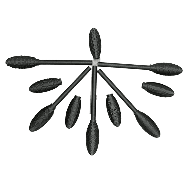 Ensemble d'Outils de Texture pour Projet Artistique, Kit de Rouleaux Ovales 5 Pcs, Bâtons de Modèle pour Bricolage 10 Pcs, 10 Pcs x Rouleau pour Argile