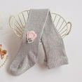 thumbnail image 2 of SGFCWSX Pantyhose for Girls Cable Knit Winter Tights with Flower Kids Stretch Fleece Lined Leggings Gray Size 6 Years, 2 of 3