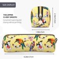 thumbnail image 3 of Vsdgher Beautiful Bright Birds And Flowers Print Leather Pencil Case, Makeup Pouch, Zipper Pouch for Daily Essentials, Storage Organizer, Cosmetics and Stationary Bag, 3 of 7