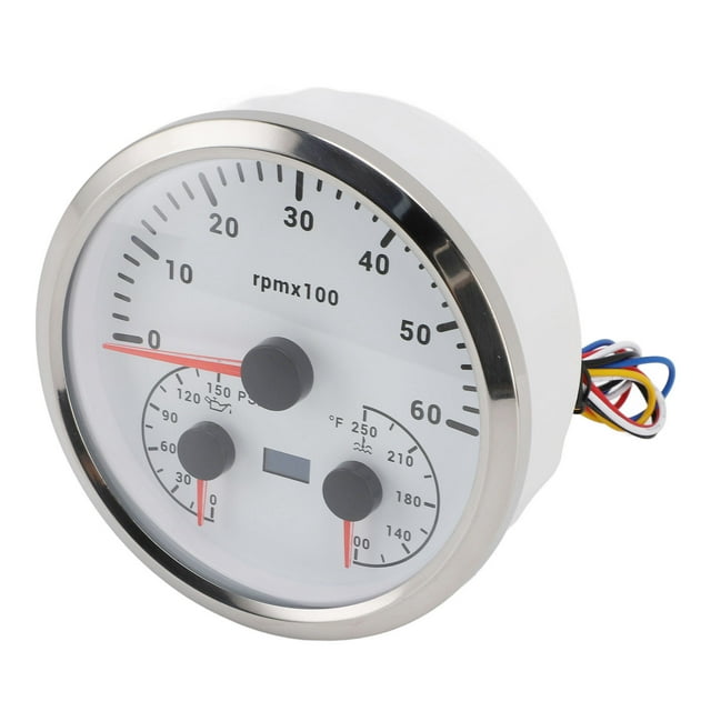 Tachymètre 110mm DC 9 à 32V 6000RPM 0 à 150PSI Jauge pour Camion Bateau RV