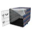 thumbnail image 3 of Colorful Dog Crate Cover, Continuous Design of Abstract Geometric Patterns in Graffiti Drawing Style, Easy to Use Pet Kennel Cover Small Dogs Puppies Kittens, 7 Sizes, Indigo Multicolor, by Ambesonne, 3 of 6