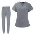 thumbnail image 2 of Conjunto de Exfoliación Fernando para Enfermería Cuello V Pantalones Gris M, 2 of 8