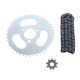 thumbnail image 2 of Piñón T8F 44T, Fácil Instalación Kit De Cadena De Piñón Trasero Delantero T8F Estable Preciso Eficiente Alta Dureza Para Mini Motocicletas, 2 of 7
