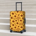 thumbnail image 6 of Pofeuu Yellow Leopard Print Sunflower Print Luggage Suitcase Cover Protector Luggage Washable Covers Aesthetic for 18/24/28/32 inch Luggage（No luggage included）-Medium, 6 of 7